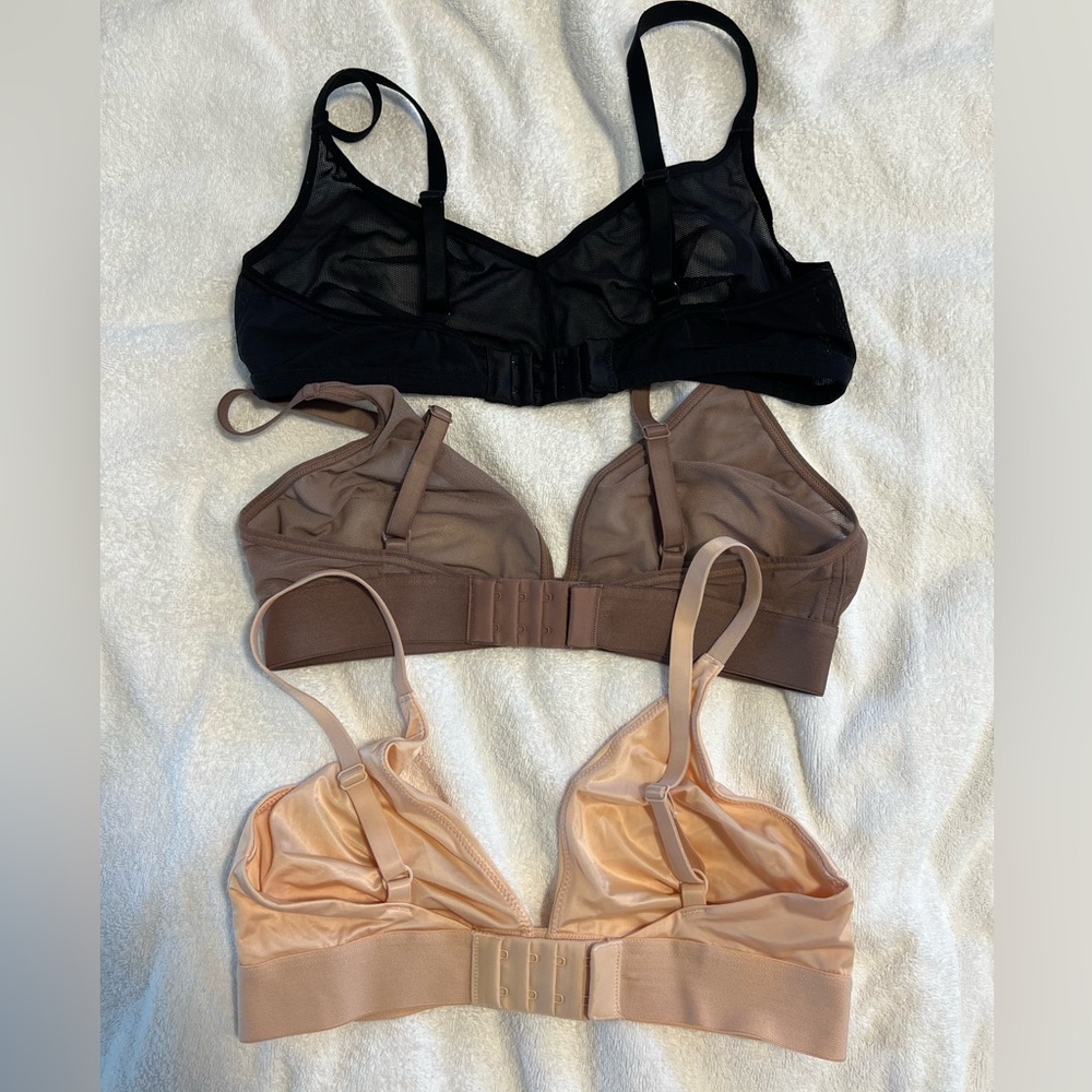🖤EUC NEGATIVE BRA LOT SIZE 2 Sieve/Glacé black/taupe/buff - Picture 2 of 9